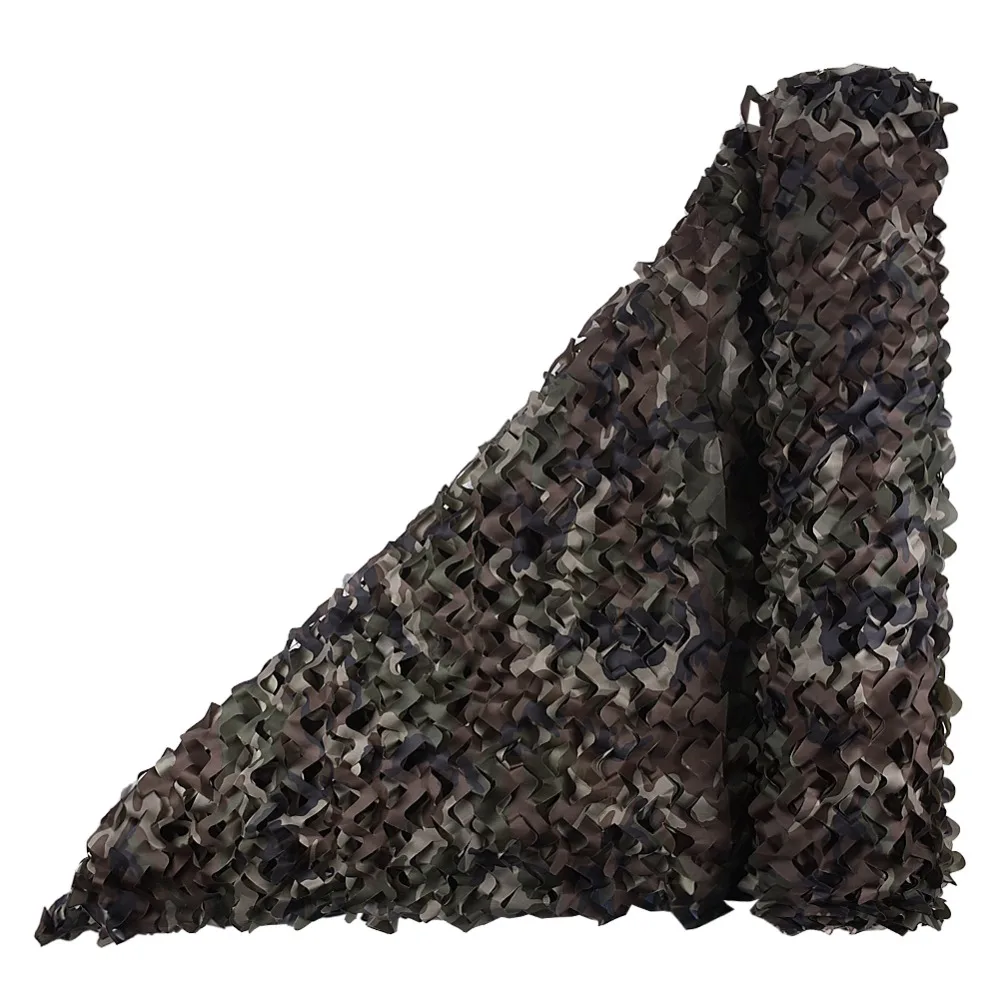 Снайперская камуфляжная сетка Маскировочная Сетка жалюзи ghillie Костюмы отлично подходит для защиты от солнца Военная тактическая одежда стрельба охота - Цвет: US woodland 4