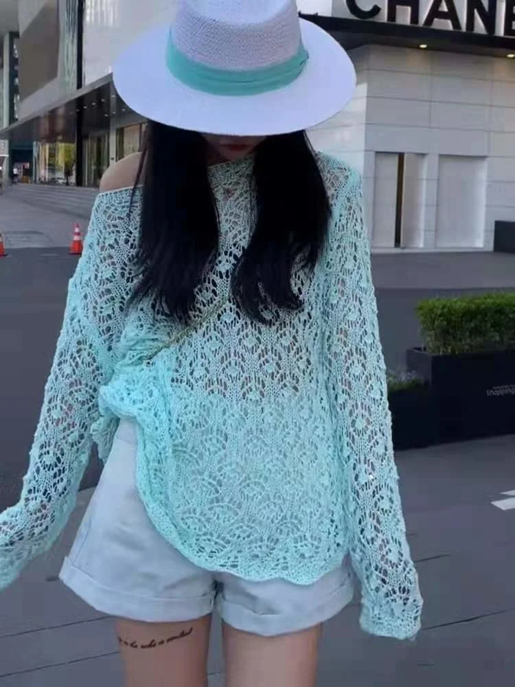 Internet Celebrity Same Loose Thin Blouse Knitwear for Women New