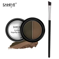 saniye 2 colors professional eyebrow powder brow tint makeup eyebrow brown eyebrow with brush e028