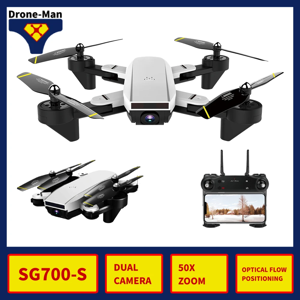 SG700-S профессиональная камера Дрон 4K wifi HD FPV RC Дрон летательный аппарат Квадрокоптер вертолет селфи Складные Игрушки для детей двойная камера