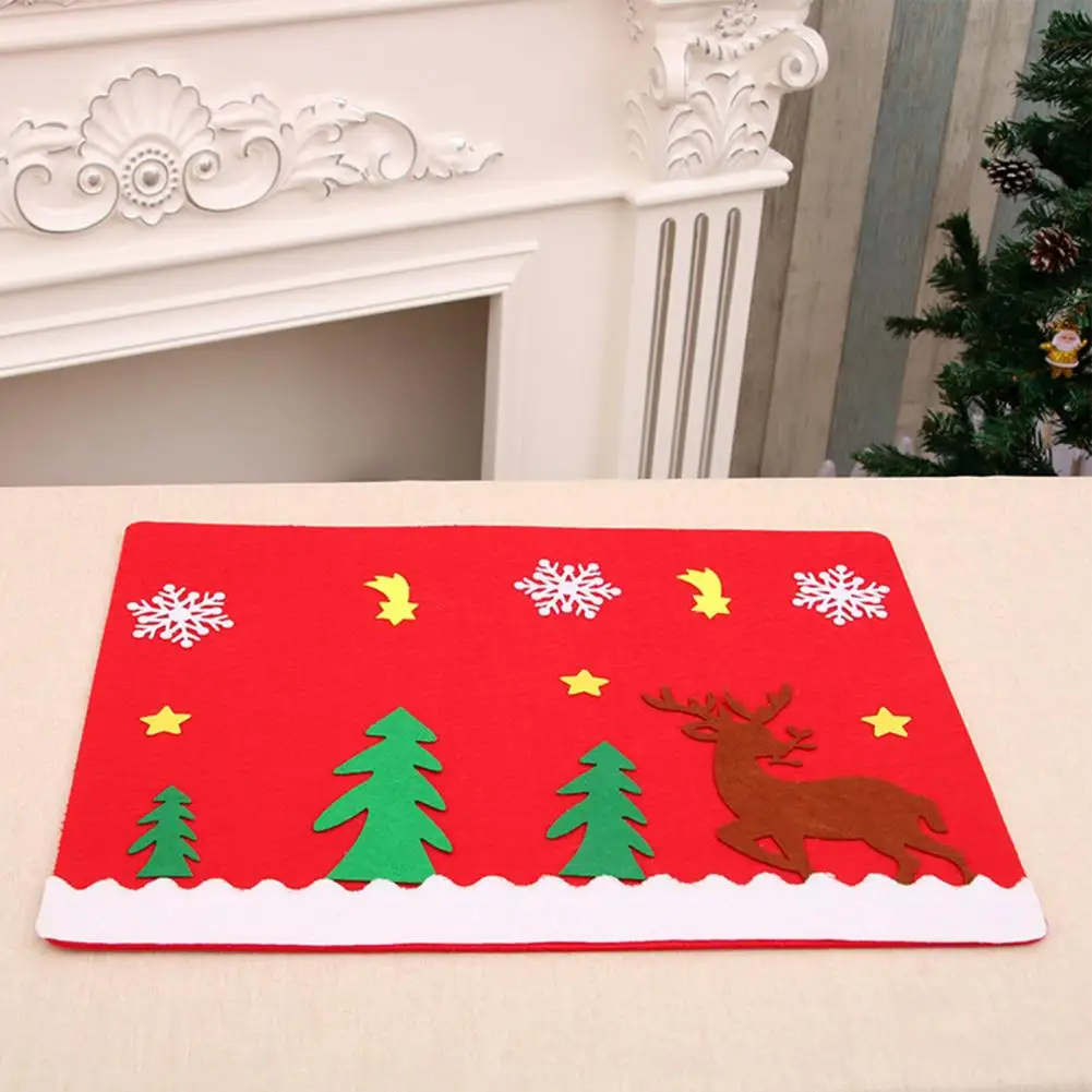 Отличный коврик многоразовый легкий для рождественской посуды чашки стола | Дом
