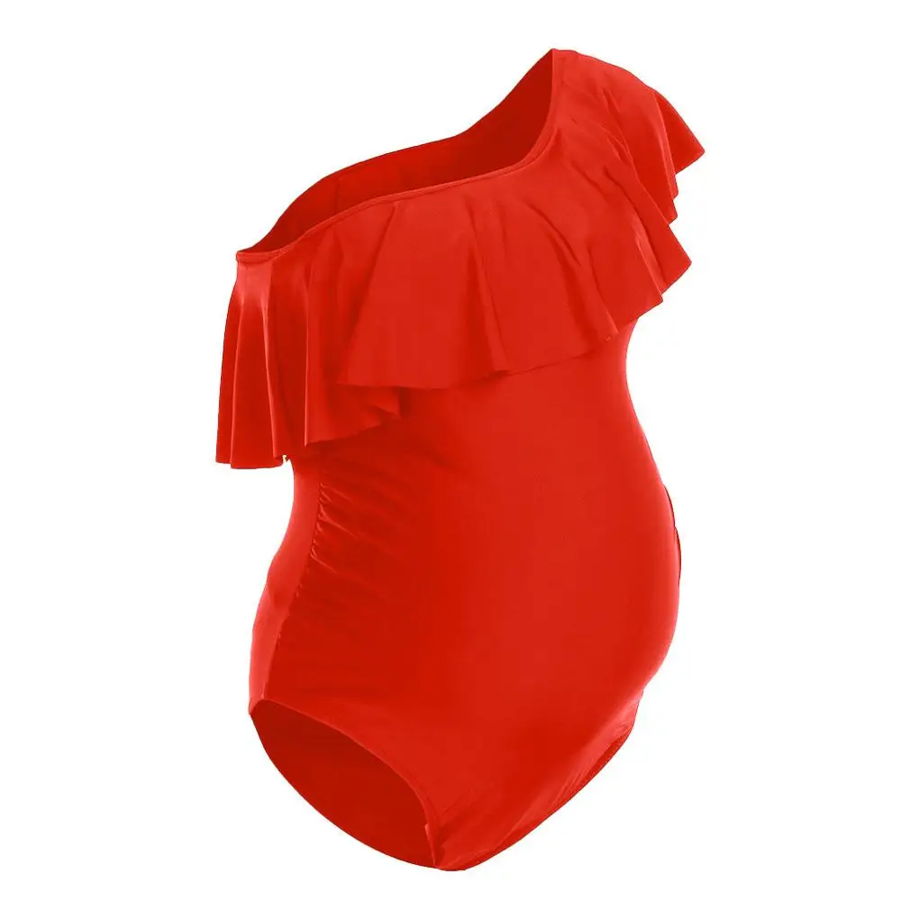 Женский купальник бикини с рюшами на рукавах для беременных пляжная одежда