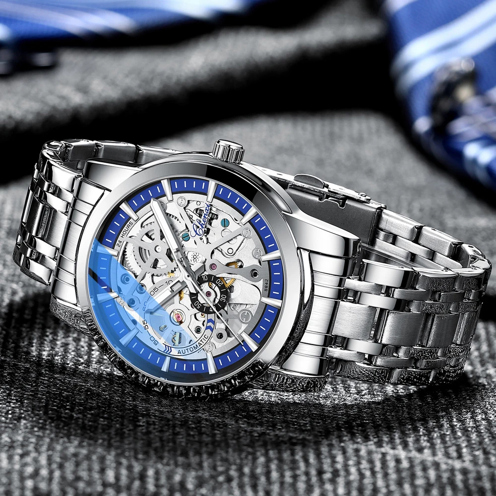 CHENXI Новые Мужские автоматические механические часы Tourbillon роскошные бизнес из