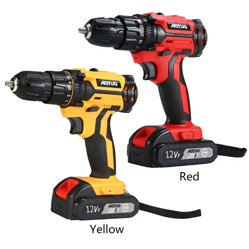 

12V LED Light Electric Screwdriver Wireless Power Driver DC Rechargeable Lithium-Ion Battery Home Waterproof,Drop, Leakage Power