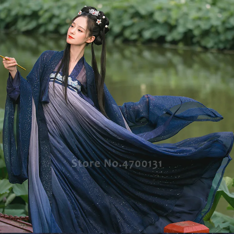 Женское традиционное платье ханьфу красная юбка костюм Тан китайской сказочной