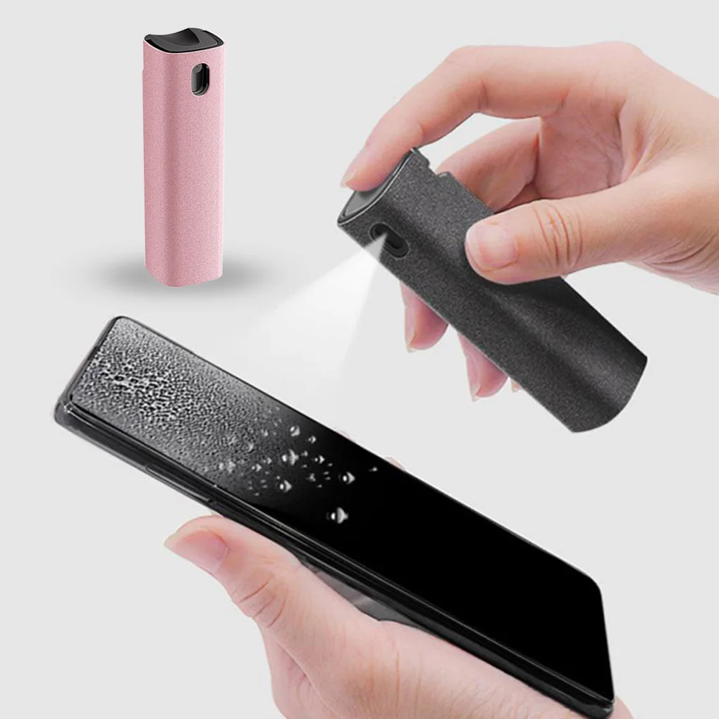 

Portable Tablet Mobile PC Screen Cleaner Microfiber Cloth Set Cleaning Artifact Storage 2 In 1 Phone Screen Cleaner Spray