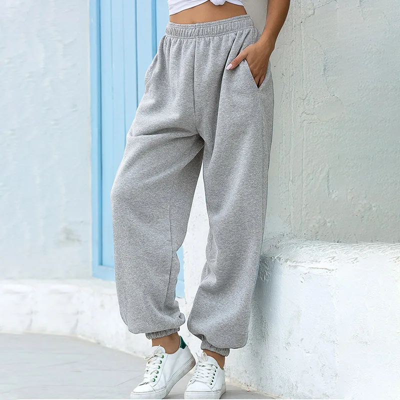 Брюки женские осенние однотонные с эластичным поясом 2021 | Женская одежда