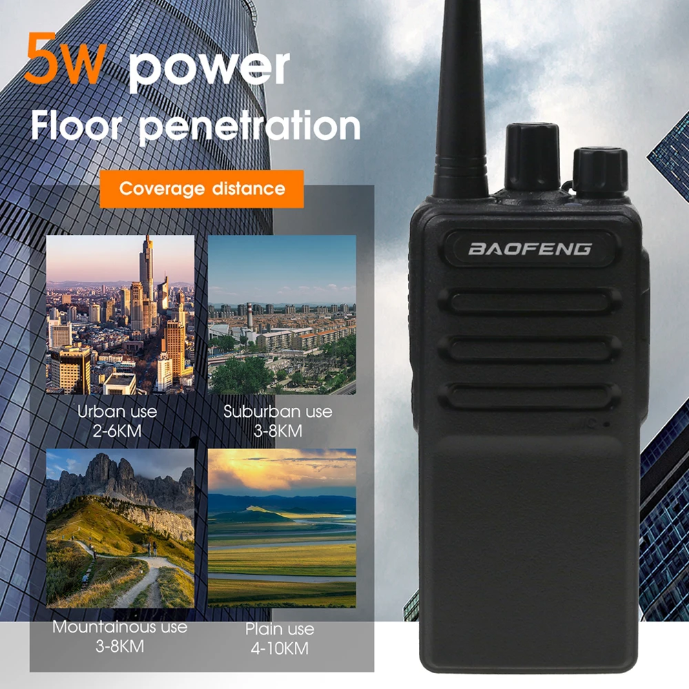 Baofeng BF-C5 Walkie Talkie 5W UHF 400-470MHz Portable Ham CB Two Way Radio