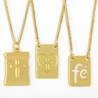 Женское Ожерелье с геометрическим квадратным кулоном FLOLA, модное простое ювелирное изделие, подарок для женщин, 15