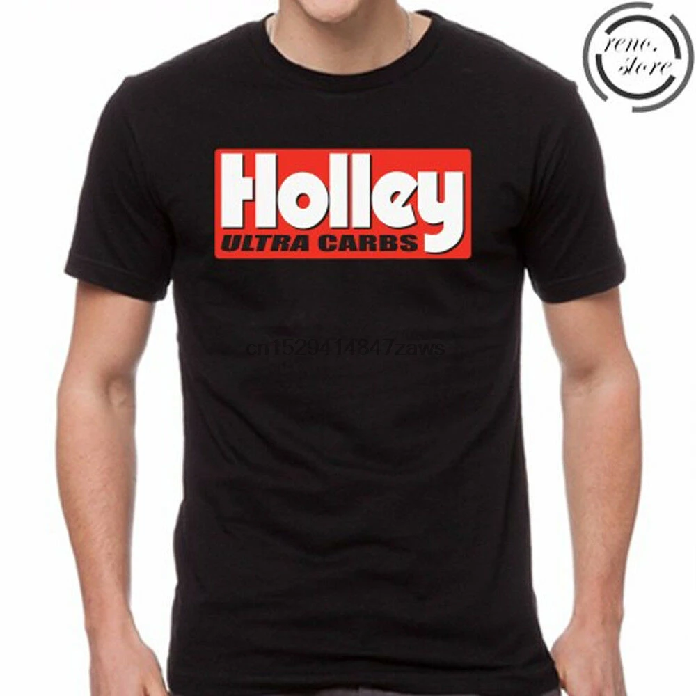 Мужская черная футболка Holley Ultra Carbs с логотипом |