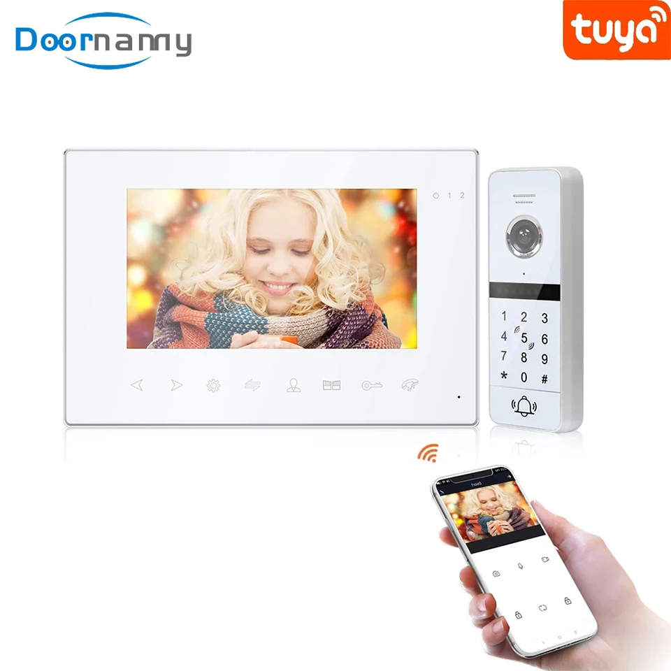 Doornanny Wi Fi Беспроводной видео домофон Системы для дома и квартиры пароль салфетки
