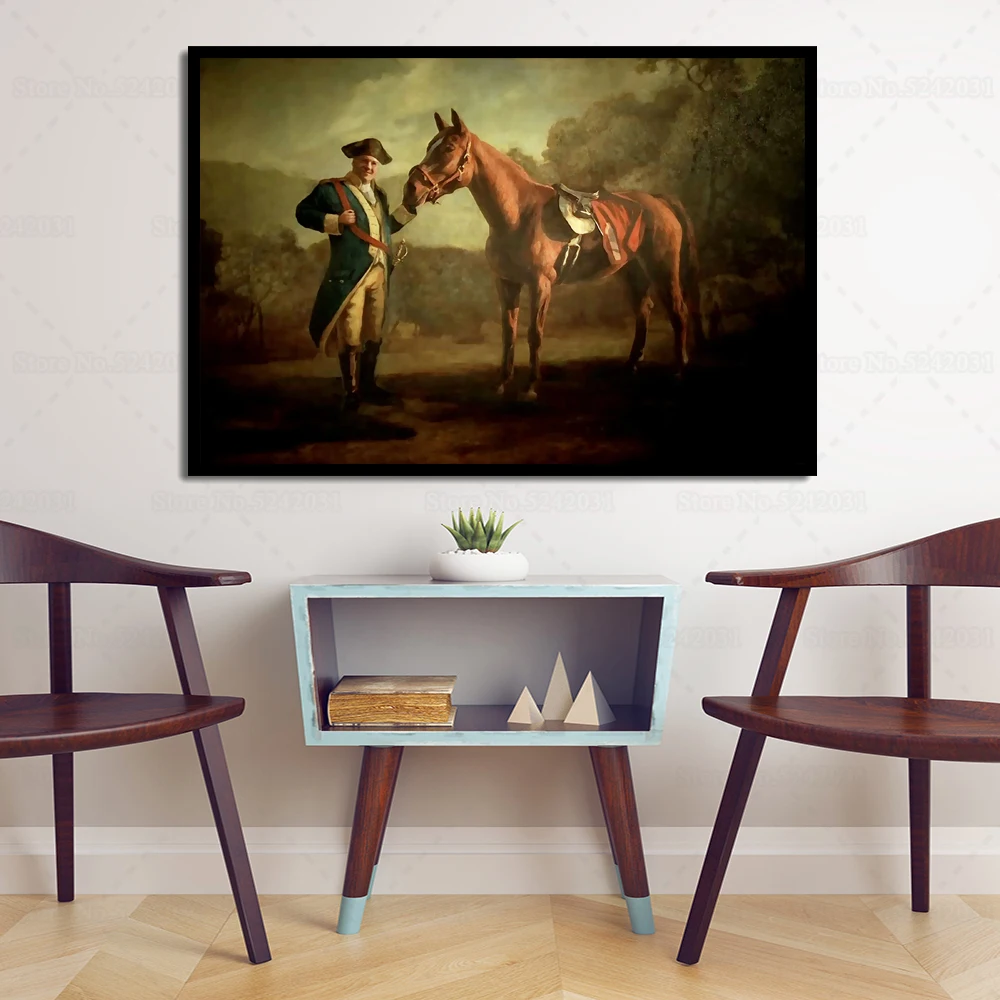 

Pie Oh My Posters Tony with His Horse Canvas Painting Funny Movie Poster Wall Art Decoration
