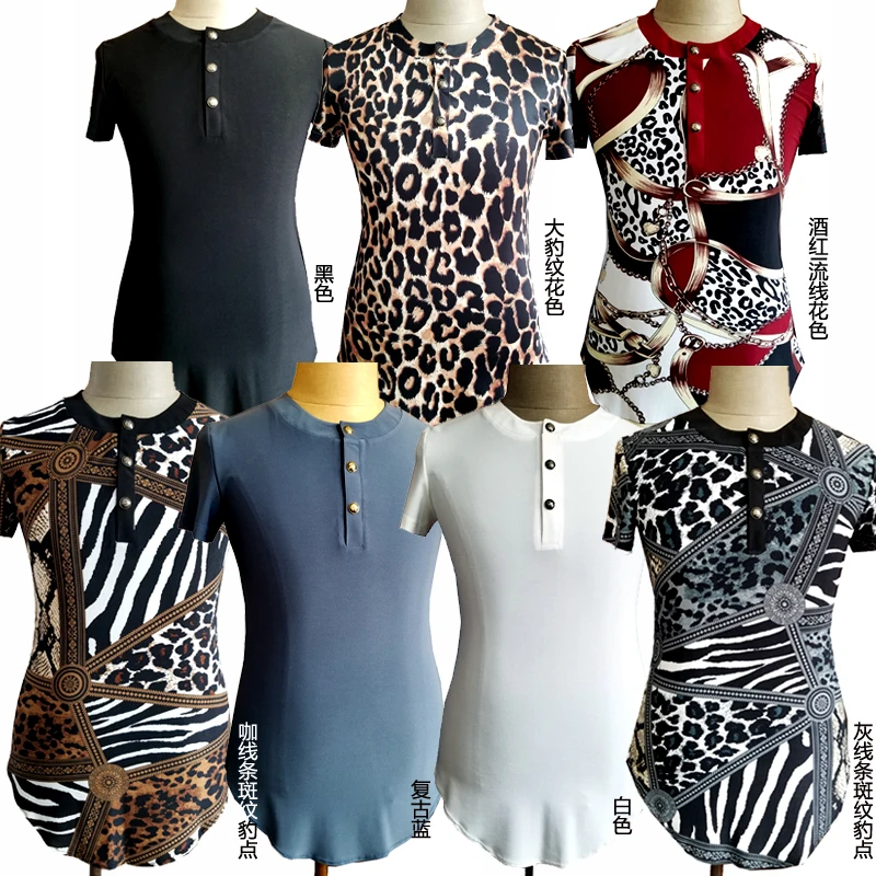 Мужские рубашки для латинских танцев с коротким рукавом модный топ принтом