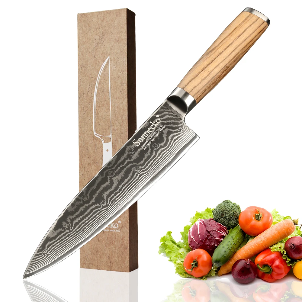 SUNNECKO 5 шт. набор кухонных ножей принадлежности для шеф повара Santoku нож очистки