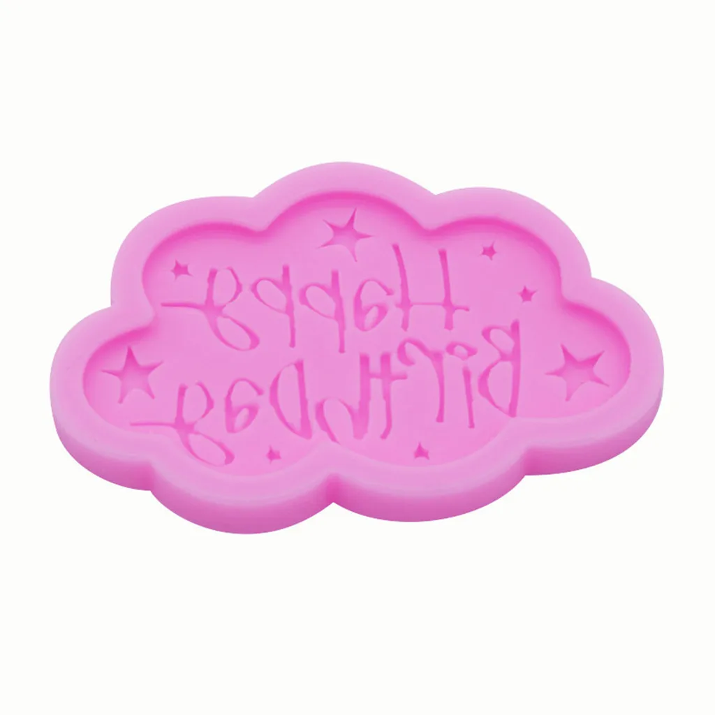 Happy Birthday Silicone Fondant Mould Cake Decorating Cloud Lace Baking Mold Homemade Cupcake Accessories Tool 1.23 | Дом и сад