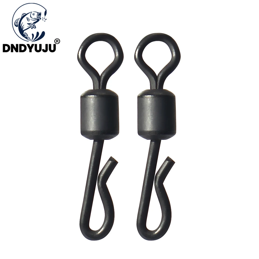 

DNDYUJU 50pcs Quick Change Swivels Q-Shaped Carp Fishing Terminal Connector Outdoor Action Fishing Tackle Accessories Pesca
