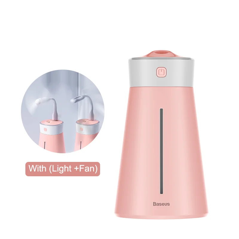 Pink 2 Baseus увлажнитель воздуха диффузор Difusor Humidificador для дома и офиса автомобильный Ароматический диффузор увлажнитель воздуха с цветным вентилятором светильник - Цвет: Pink 2