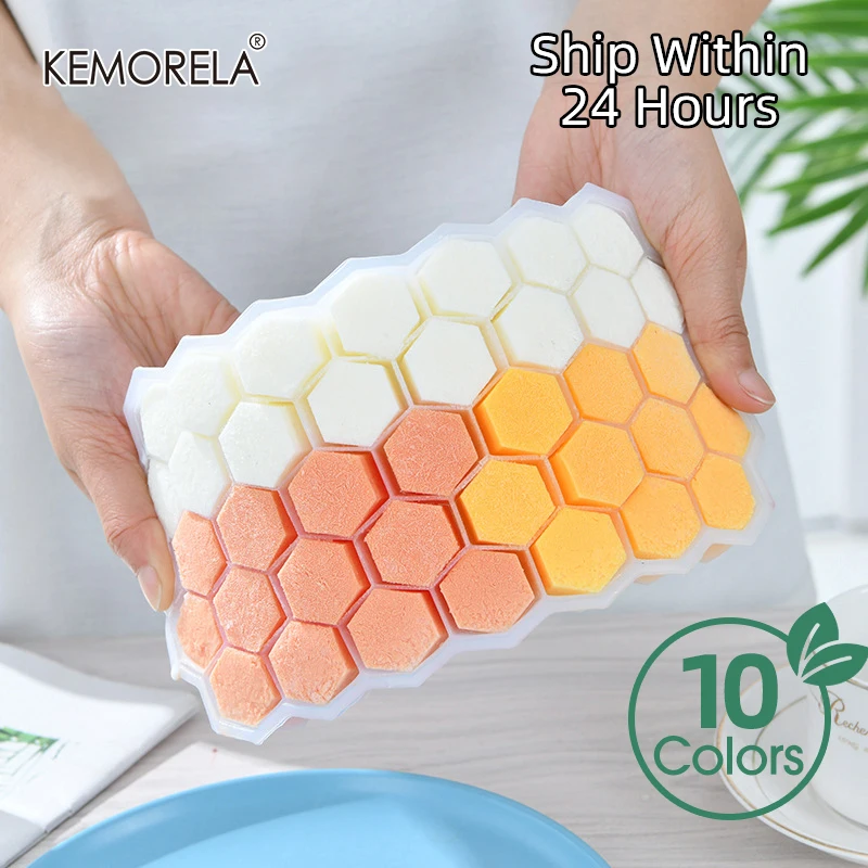 Honeycomb Ice Cube Tray 37 Cubes Silicone Maker Mold With Lids Easy Release For Whiskey Cocktail Cold Drink Home | Дом и сад