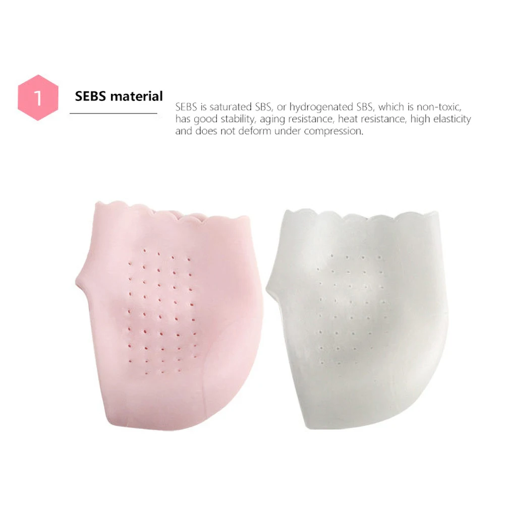 

Мягкие силиконовые носки на каблуках, кожа из SEBS, против шелухи, растрескивания, многоразовые треснувшие пятки