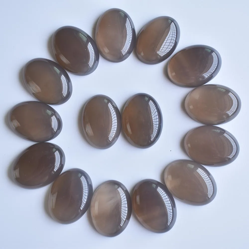 

Fashion high quality natural grey onyx Oval CAB CABOCHON for jewelry Accessories 18x25mm Wholesale 30pcs/lot free shipping