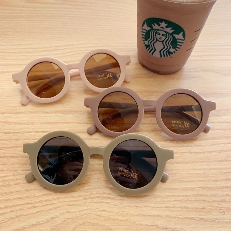 Солнцезащитные очки для мальчиков и девочек круглые винтажные с УФ-защитой |