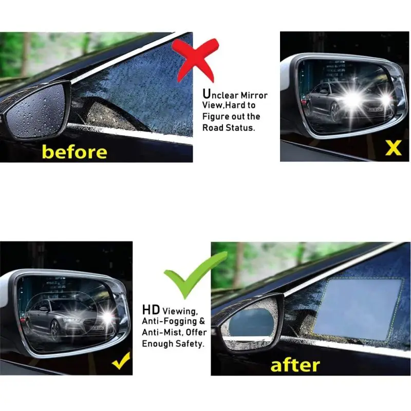 Водонепроницаемая Защитная пленка для зеркала заднего вида автомобиля защиты от