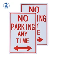 2 pack no parking anytime sign with arrows weatherfade resistant easy mounting indooroutdoor use