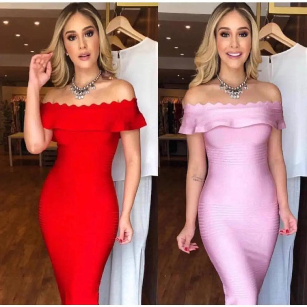 Новинка 2019 платье Moonccloset1 из искусственного шелка с открытыми плечами Бандажное