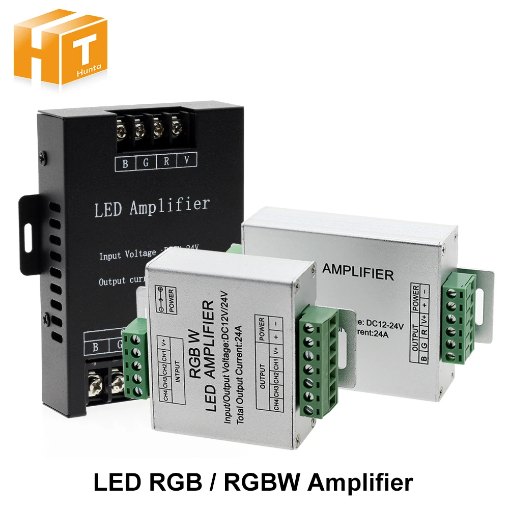 Светодиодный Усилитель RGBW/RGB DC12-24 В 24A выход для RGBW/RGB светодиодные ленты репитер мощности контроллер консоли