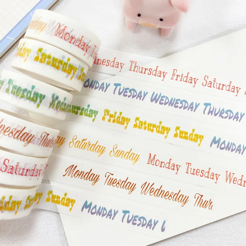 

1 шт. наклейки для еженедельных дат для журнал дневник в стиле Скрапбукинг Kawaii Days декоративное Время Календарь Washi канцелярские принадлежно...