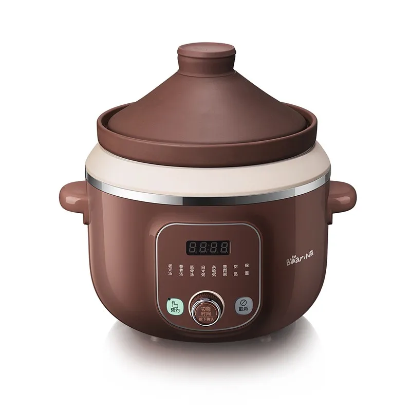 

Bear 220V Slow Cooker Electric Casserole Soup Pot Porridge Pot 3L Purple Casserole Stew Pot Can Be Reserved for Timing