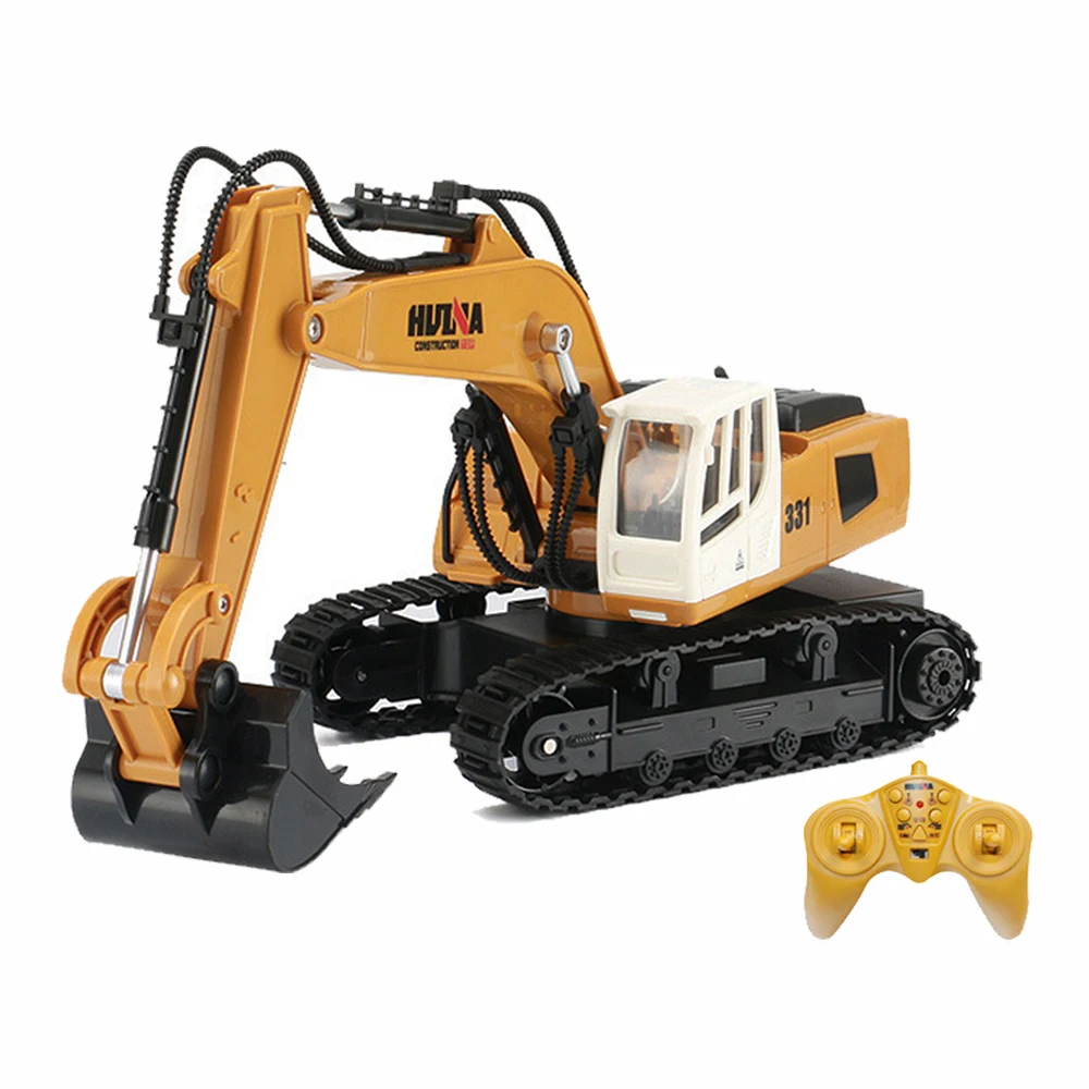 HUINA 1/18 RC Truck RC Excavator 2.4G Radio Controlled Car crawler Tractor Model Engineering Car 9 Channel Toys For Boys enlarge