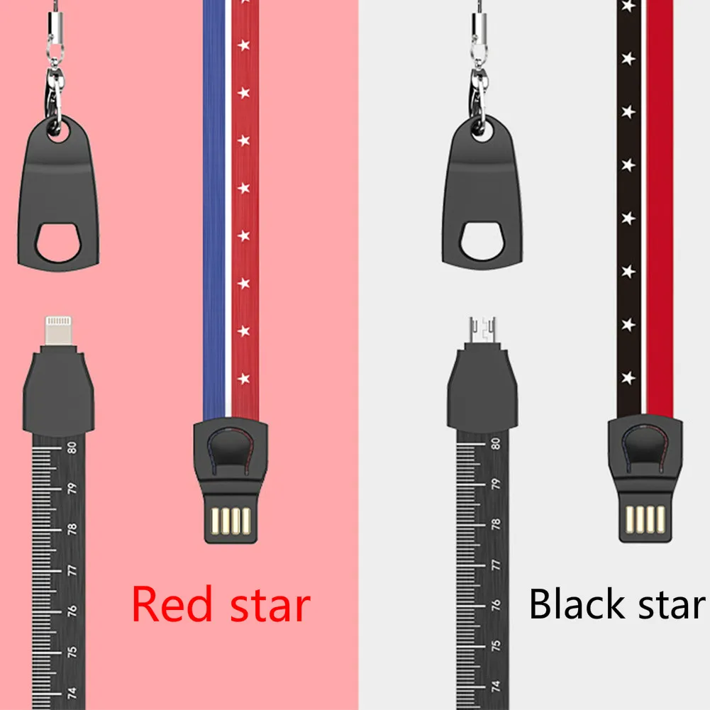 Быстрый Micro USB кабель для передачи данных зарядное устройство шейный ремешок