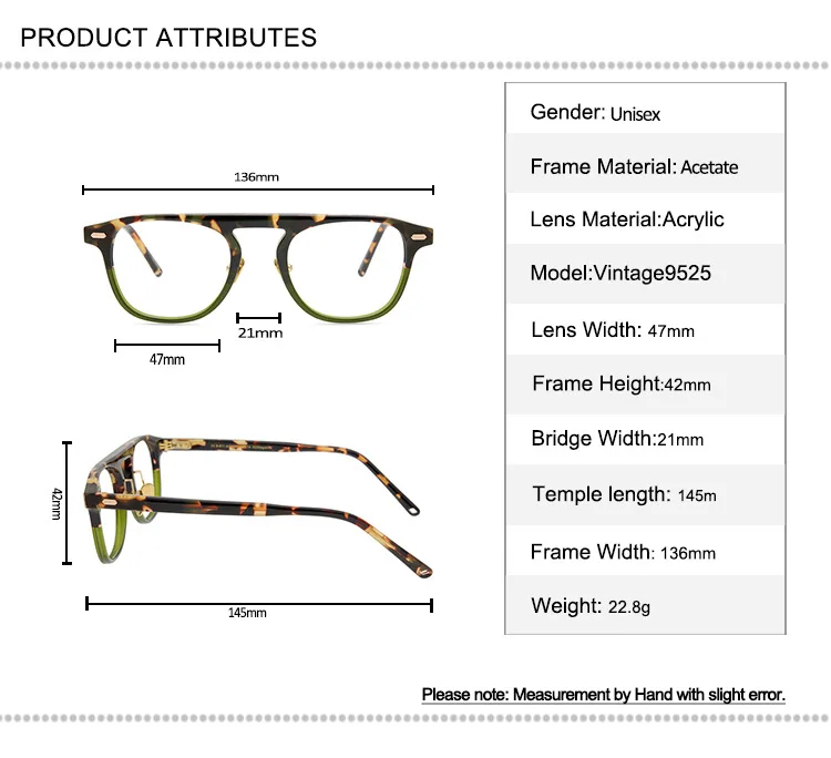 

High Quality Acetate Glasses Frame Retro Women Prescription Lens Optical Eyewear Anti-reflective Vintage Reading Eyeglasses Men