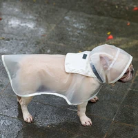 pet dog raincoat jumpsuit reflective transparent dog rain coat sunscreen outdoor waterproof clothes jacket for small middle dog