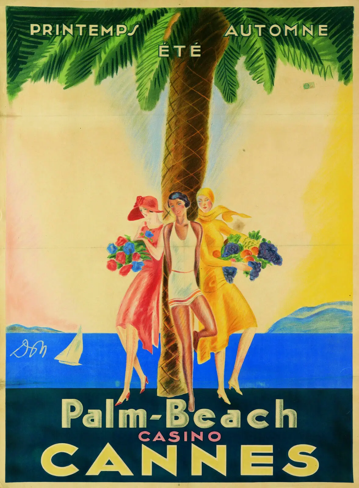 

CANNES Vintage Retro Travel Art Silk Poster Print 24x36inch