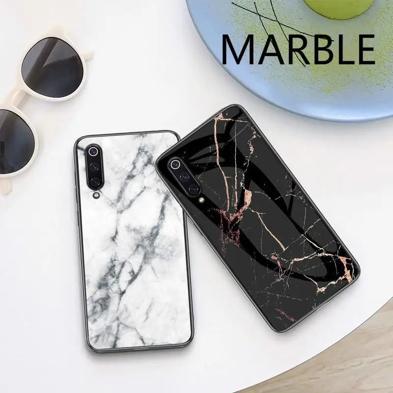 Тонкий чехол из закаленного стекла для Xiaomi Mi 9 SE 8 Lite A1 A2 Max3 Mix3 6X Redmi K20 Note 7 5 6 Pro 7A 6A Plus