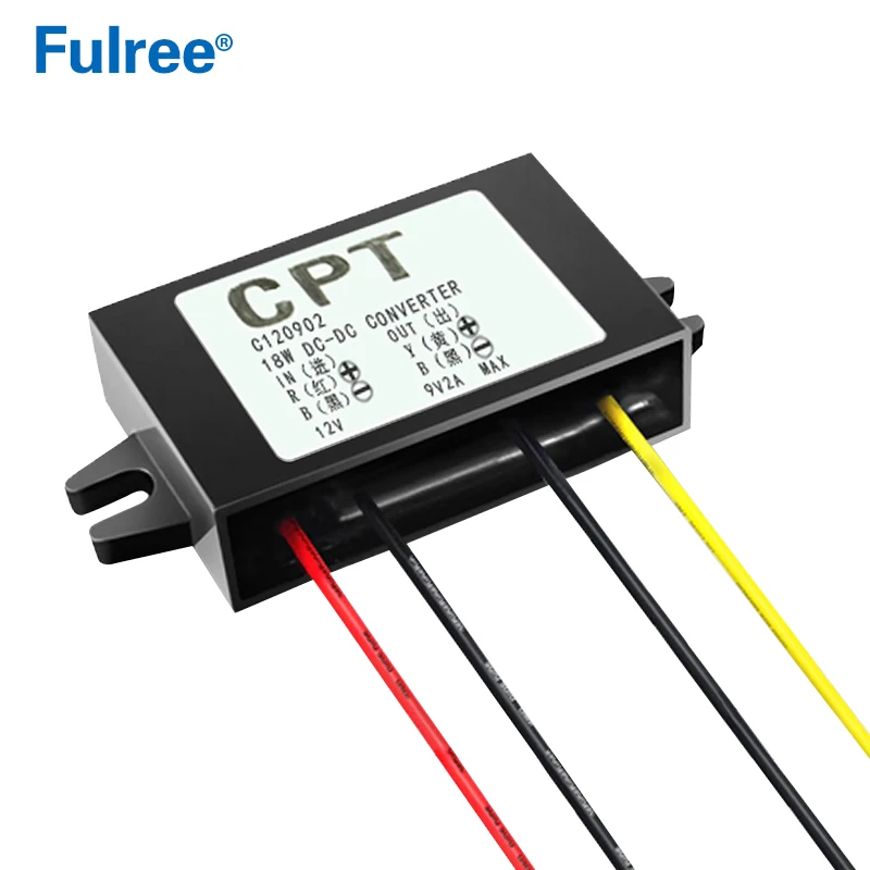 12V to 9V 2A ABS1 12 В до 9 В DC понижающий преобразователь 12 вольт понижающий стабилизатор напряжения модуль электропитания автомобиля водонепроницаемый - Цвет: 12V to 9V 2A ABS1