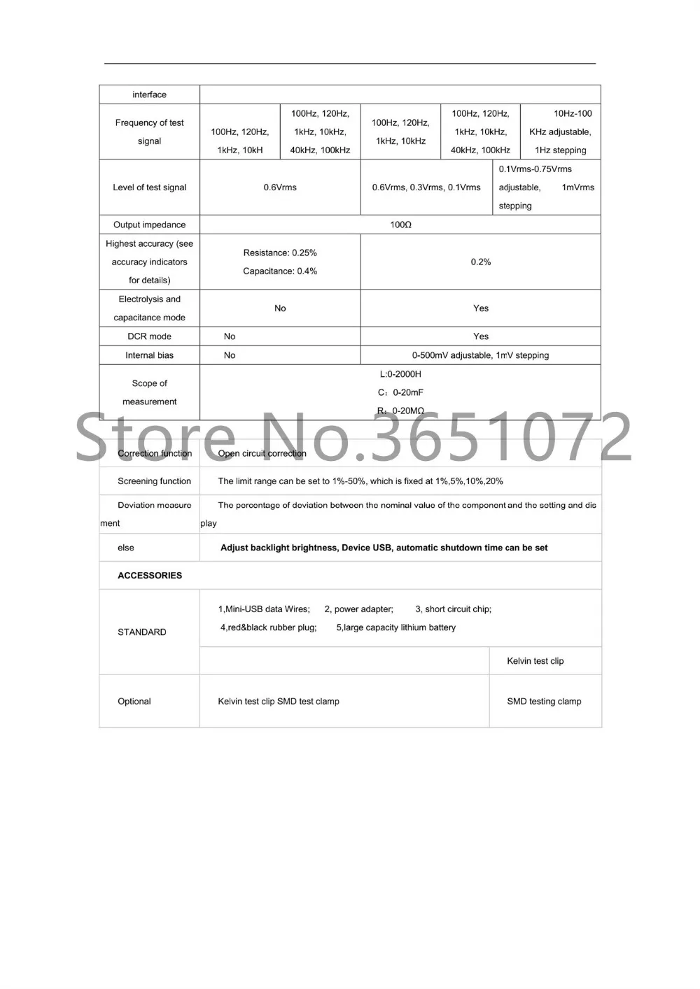 ET431 LCR метр ручной тип 100 Гц, 120 Гц, 1 кГц, 10 кГц