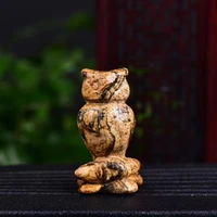 natural picture stone carving sweethearts gift owl fortune crafts home furnishings aura fengshui decoration christmas
