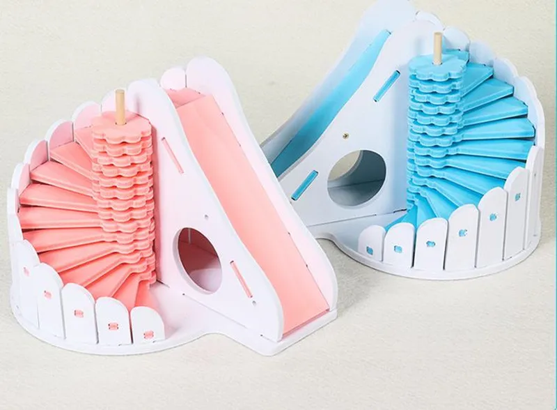 Милый хомяк лестница спальный дом Ежик белка деревянный замок игрушка смотровая