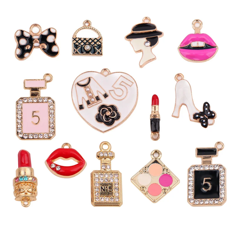 

13Pcs/Lot Special Offer Women Charm Beads Fit Original Brand Bracelets Necklaces For Ladies DIY Jewelry Making Accessories