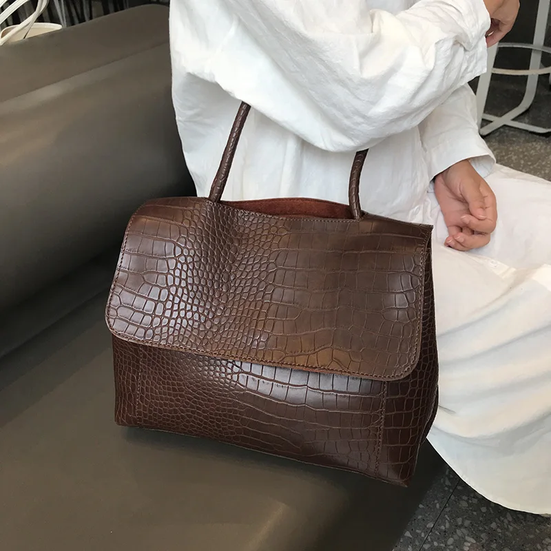 Фото сумка женская через плечо Дизайнерская Женская Сумка-тоут с узором под кожу