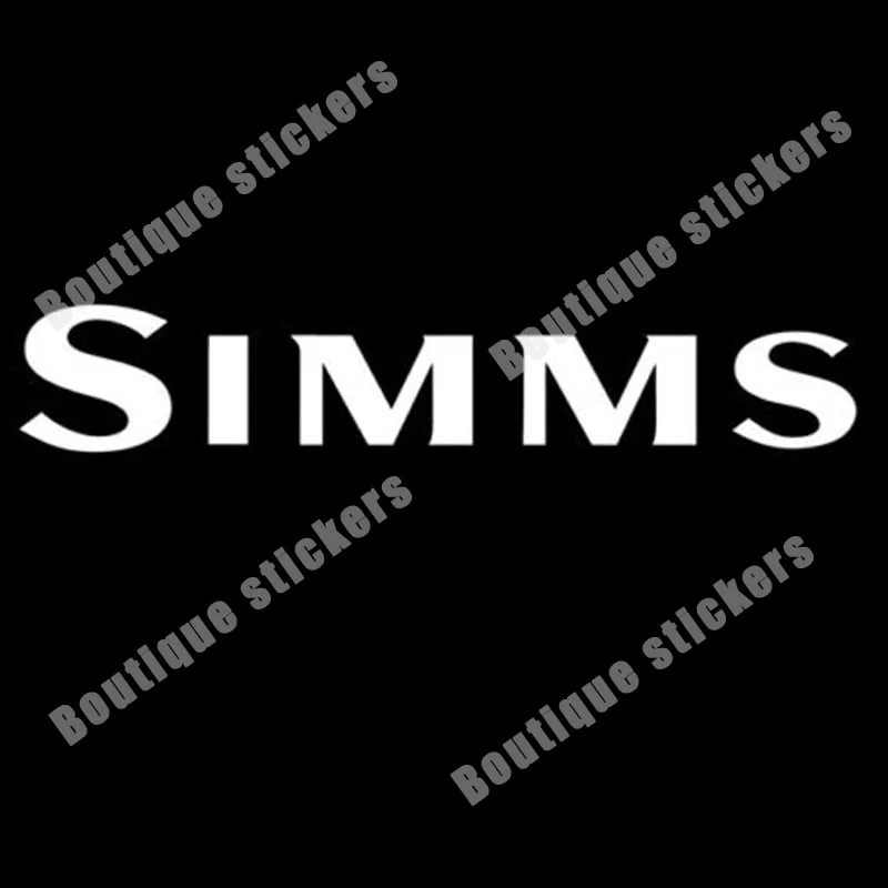 

Simms наклейка на окно для рыбалки, коробка для переоборудования, куртка, перчатки, брюки, нагрудник, модная наклейка, украшение кузова автомобиля, зеркало заднего вида