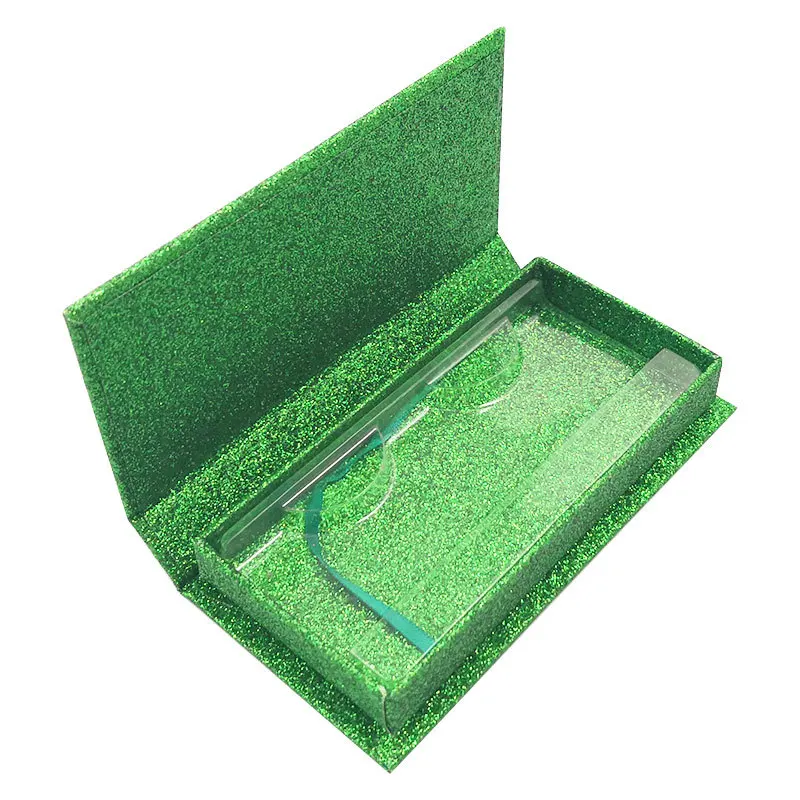 Rectangle Green Пользовательские ресницы упаковочные коробки Подарочная коробка ресницы посылка на заказ Чехол для хранения s Макияж Косметический Чехол норка накладные ресницы 1 шт - Цвет: Rectangle Green
