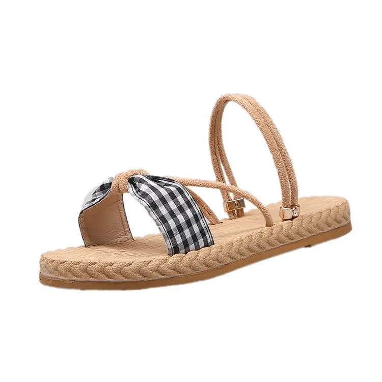 

Vogue Women Girls Pearl Flat Bohemian Style Lady Casual Sandals Slippers Beach Shoes Sweet Sandals Sandalias uio9 Fad