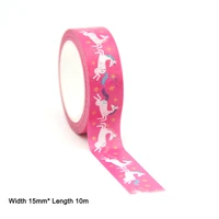1pc 15mm10m red horse stars washi stickers masking tapes decorative diy stationery office supplies kawaii washi tape