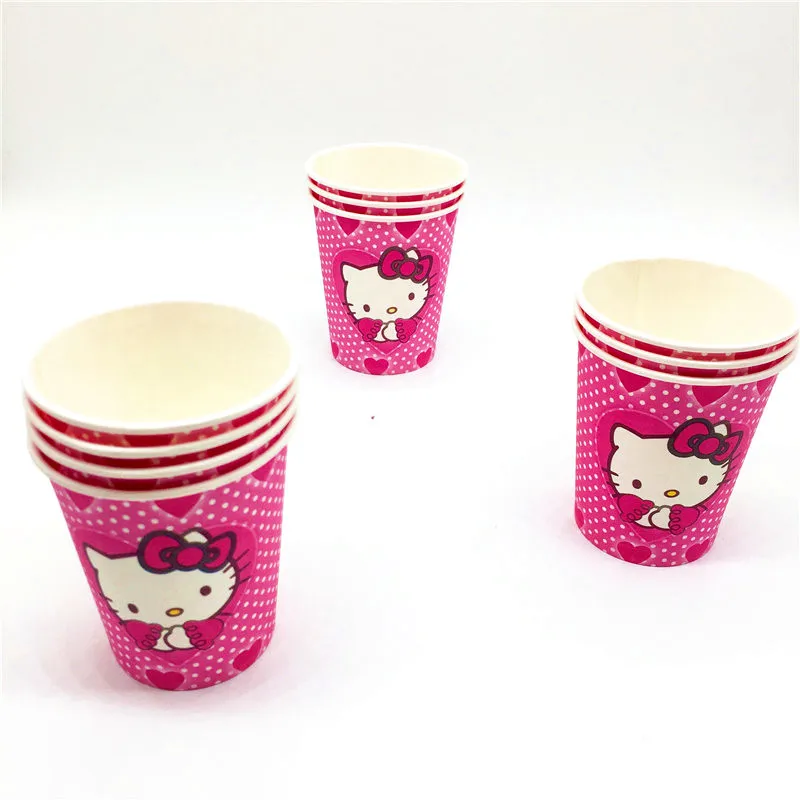 Hello kitty/51 шт./81 шт., детская скатерть для душа на день рождения, спрос среди детей, чашки, тарелки, декоративная Растяжка, салфетки, принадлежности
