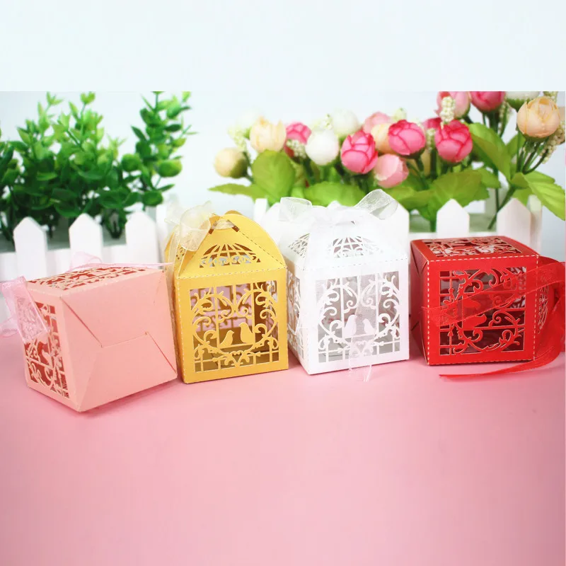 Упаковка для подарочных коробок 30 100 шт. с изображением птицы сердца конфет