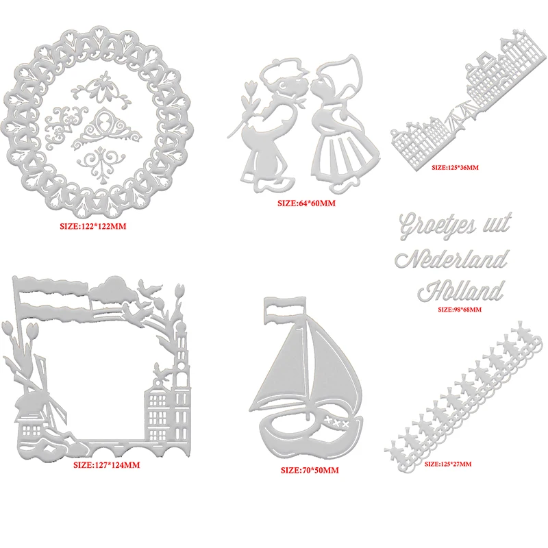 

New 2021 Lace Circle Metal Cutting Dies for Scrapbooking Letter Boat DIY Card Making Mould Model Craft Decoration